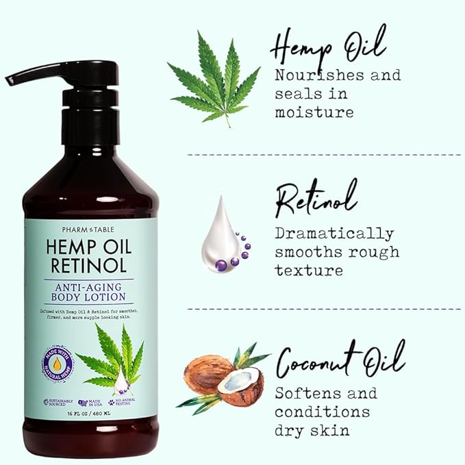 Hemp Oil Retinol Anti Aging Body Lotion 480ml