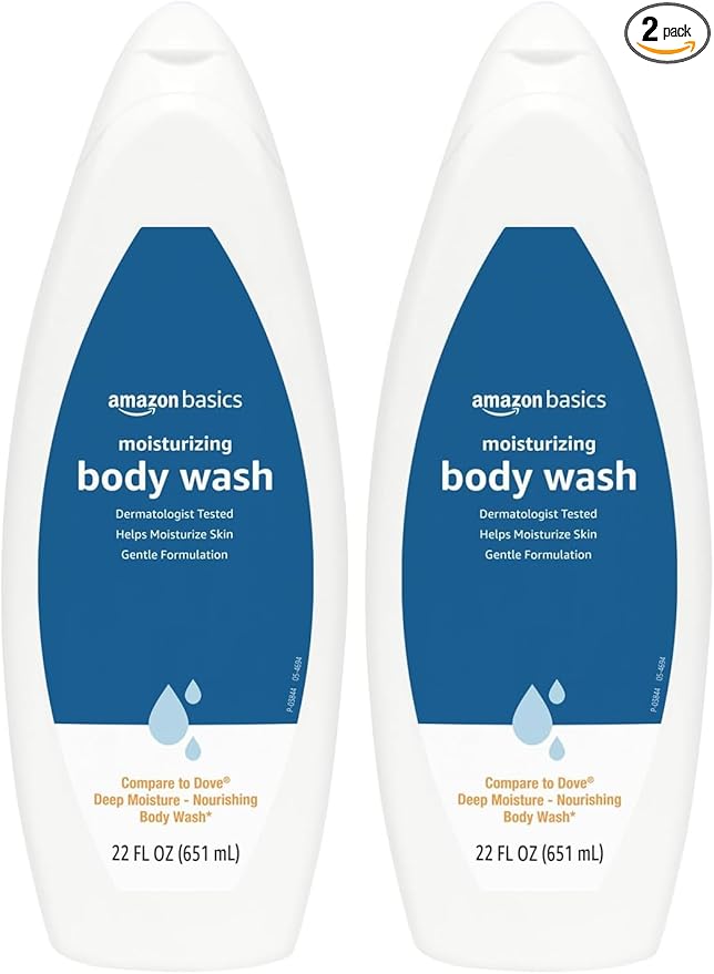Amazon Basics Body Wash for Moisturizing Skin, Fresh, 22 fl oz (Pack of 2)