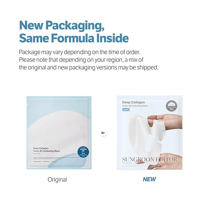 SUNGBOON EDITOR Deep Collagen Hyalu-B5 Overnight Mask 37gx4ea | Real Collagen Face Mask with Hyaluronic Acid | Moisture-Locking Care for Overheated Skin | Viral Korean Skincare Trend