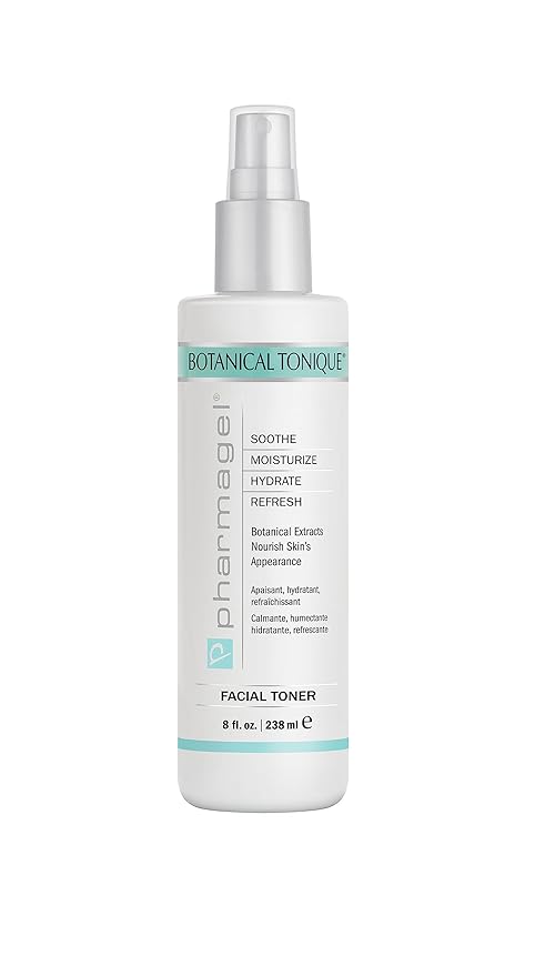 Pharmagel Botanical Tonique Facial Toner for All Skin Types | Tone Skin & Pore Minimizer | Refreshing and pH Balancing | Face Moisturizer Toner - 8.0 fl. oz.