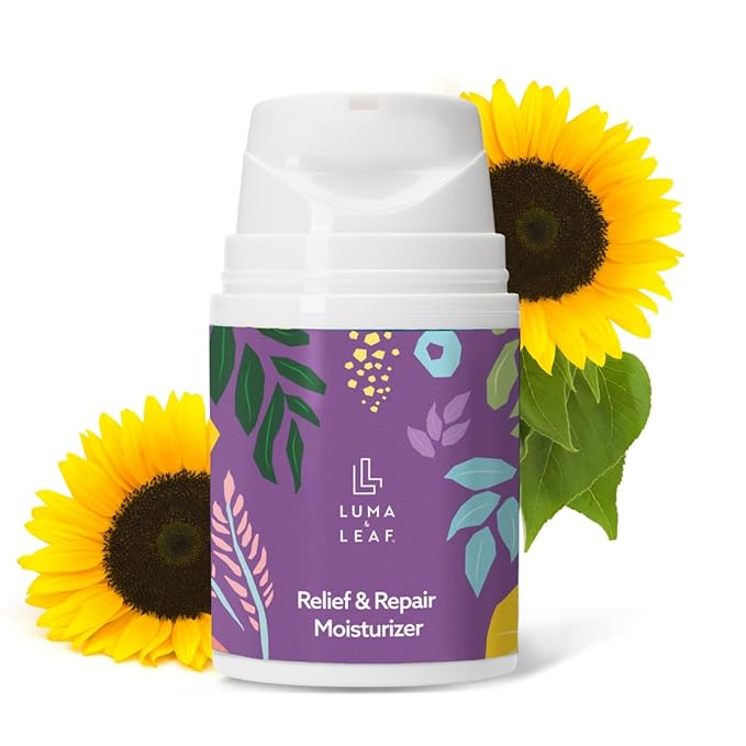 LUMA & LEAF Dry Skin Face Moisturizer – Hydrating Face Cream for Eczema, Rosacea-Prone & Sensitive Skin with Niacinamide, Shea Butter & Wild Oats – Lightweight and Vegan