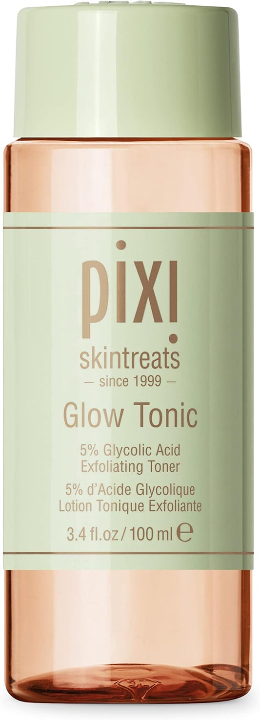 Pixi Glow Tonic Balancing Face Toner Glycolic Acid Toner for Radiant Skin Daily Brightening Toner (3.4 fl oz / 100 ml, Toner)
