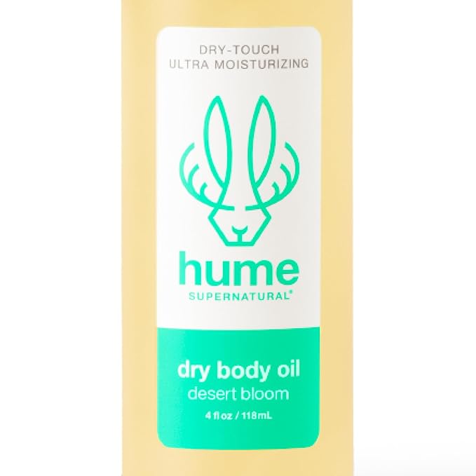 HUME SUPERNATURAL Dry Body Oil Spray - Moisturizing Oil for Dry Skin, After Shower Body Oils for Women and Men, Dry Oil Body Spray, Nourishing, Hydration, Glow, Desert Bloom, 1-Pack