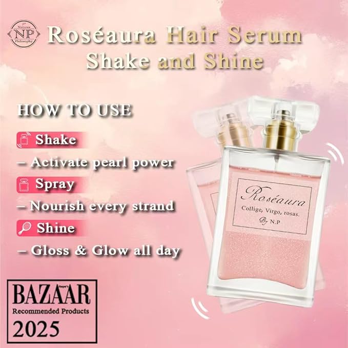 NP NATURES PHILOSOPHY Hair Perfume, Leave-in Hair Serum & Shine Spray for Women, Anti-Frizz Hair Care, Lightweight Leave-in Conditioner & Glossier Hair Perfume oils - 1.7 Fl oz