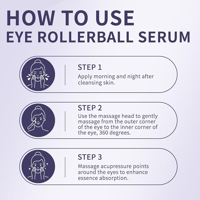 Retinol Vitamin C Eye Cream & Serum Set for Anti-Aging Treatment - Gentle Formula for Sensitive Skin (30g/1 OZ and 8ml/0.27 OZ)