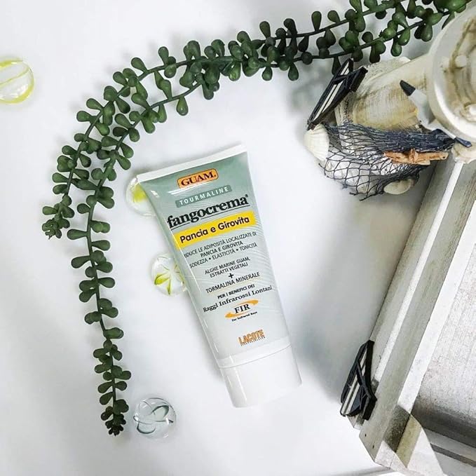 Guam Anti-cellulite Cream for Belly, Hot Skin Tightening Cream for Stomach with Black Tourmaline, Natural Cellulite Remover and Tummy Tightening Cream, 150 ML