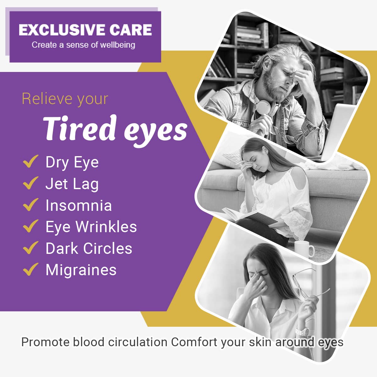 16 Packs Steam Eye Masks for Dry Eyes, Lavender Heated Eye Mask, Relief Eyes Fatigue & Dark Circle, Heat Sleep Mask for Puffiness, Disposable Eye Mask, Moist Hot Compress Eye Patch for Sleeping