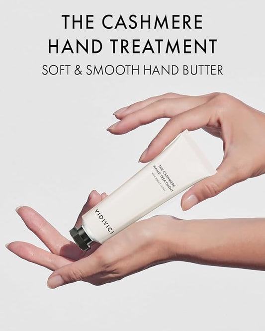 VIDIVICI The Cashmere Hand Cream with Shea Butter – Woody Citrus Scented Moisturizer for Dry & Cracked Hands – Repairs Skin Barrier – Soft Silky Texture – 1.69oz
