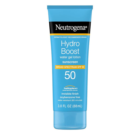 Hydro Boost Water Gel Sunscreen SPF 50 – Oil-Free, 3 oz ☀️💧
