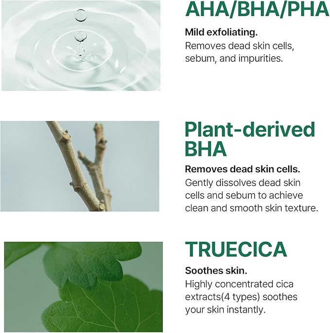 SOME BY MI AHA BHA PHA 30 Days Miracle Truecica Clear Pad – 70 Pads – Korean Exfoliating Centella Face Toner Pads – Gently Clears Impurities, Refines Pores & Smooths Skin Texture – Korean Skin Care