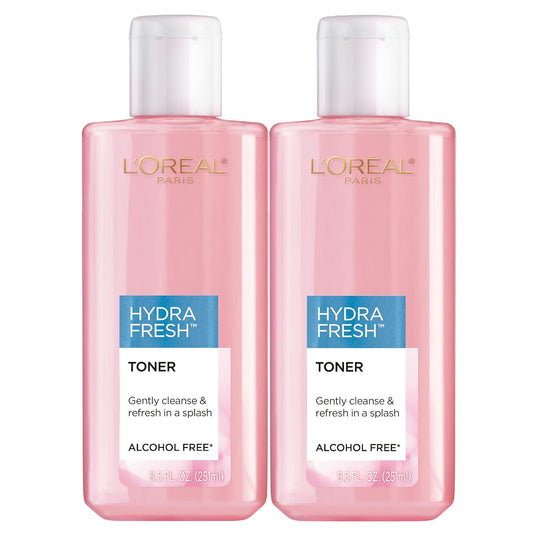 💦 L'Oreal Paris Hydrafresh Face Toner – Pro-Vitamin B5 for Smooth & Bright Skin (2 Count)