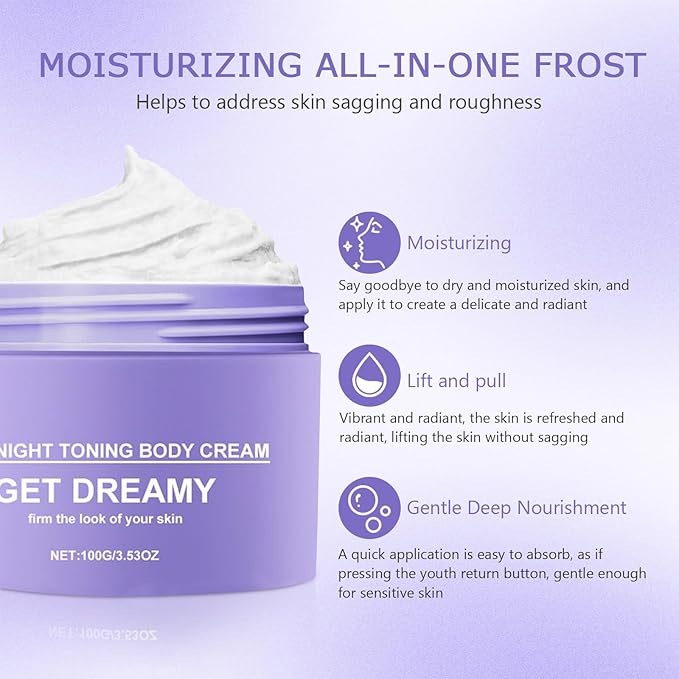 Get Dreamy Overnight Toning Whip, Reduce Fine Lines & Wrinkles,Hydration Anti-Wrinkle Skin Tightening Night Sleeping Body Firming Whip (2)