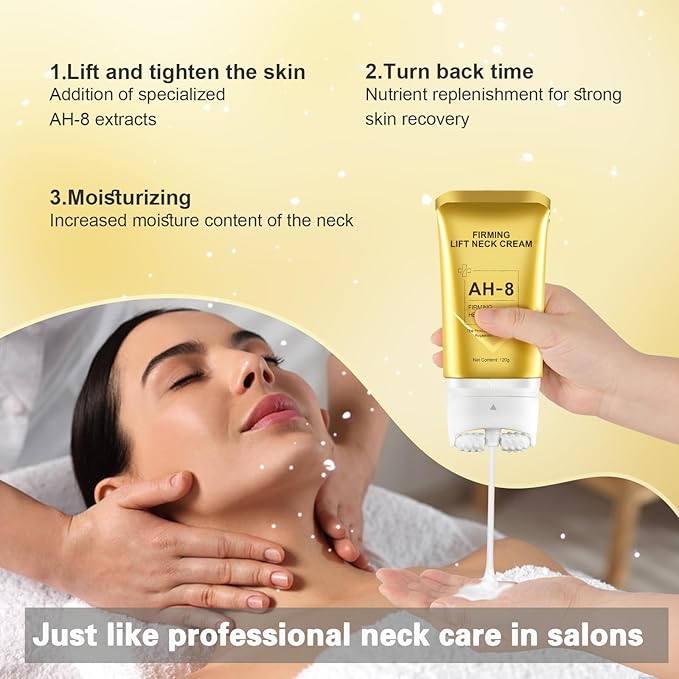 AH-8 Firming Neck Cream for Crepey Skin Body Care Comfort- Neck Firming Cream Contains Hexapeptide, Moisturizing, Tightening Lotions Cosmetic Skin Care & Repair for Women and men, Day & Night Use