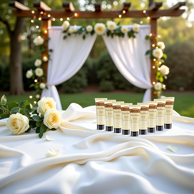 100 Pack Light Rose & Ginger Sugar Hand Cream Bulk - Travel Size Scented Hand Lotion Set for Dry Cracked Hands, Ideal Holiday Gift for Women/Nurse/Bridesmaid/Teacher Appreciation, 1.0 oz/30 ml