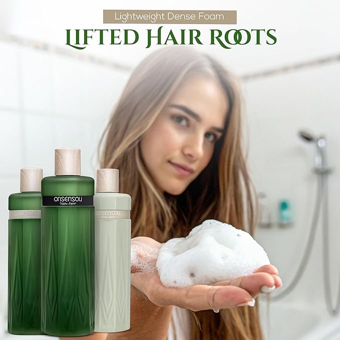 Itchy Scalp Shampoo for Women & Men, Daily Clarifying Shampoo with Hot Spring Yeast, Green Algae & Amino Acid from Japan, Paraben & Sulfate Free, SHAMPOO ROUTINE CARE, 10.1 Fl Oz