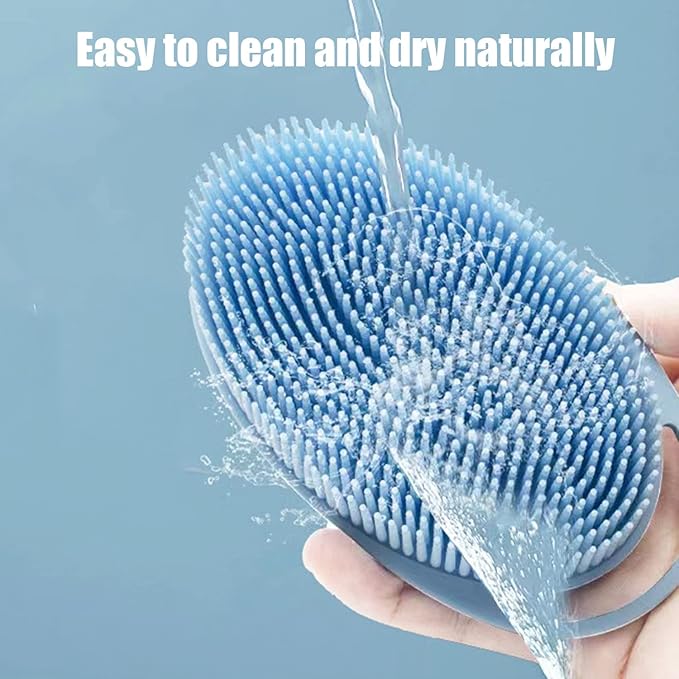 Soft Exfoliating Body Bath Shower Scrubber - Silicone Body Brush, 3 Pack for Kids and Adults with All Kinds of Skin