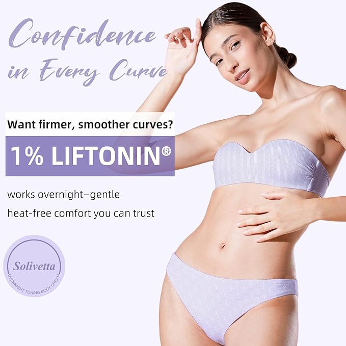 Dreamy Glow Overnight Toning Whip Cream – Anti Cellulite & Tightening Loose Skin for Body – LIFTONIN® Get Firming Cream with Satin Eye Mask 3.38 fl oz