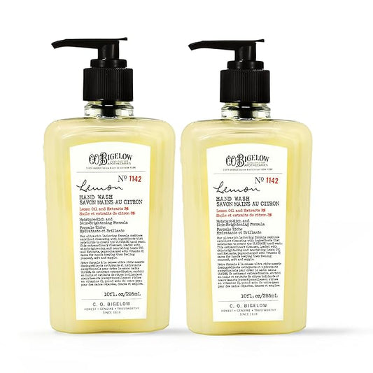 C.O. Bigelow Lemon Hand Wash, Pack of 2 Liquid Hand Soap with Lemon Extract & Aloe Vera, 10 Fl Oz