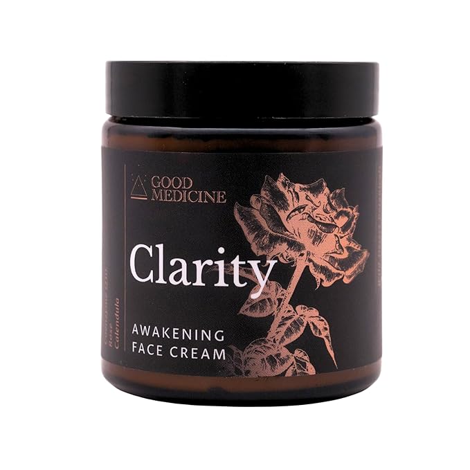Clarity Awakening Face Cream - Natural Daily Facial Moisturizer with Coenzyme Q10 and Vitamin B3 to Reduce Fine Lines - Hydrating Coconut Oil and Aloe Vera - Skincare for Women and Men (4 oz)