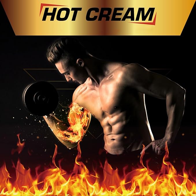 Hot Sweat Cream – Natural Workout Enhancer for Muscle Warm-Up & Skin Tightening – Supports Sweat & Circulation – for Women & Men – Belly, Thighs, Arms, 4fl.oz