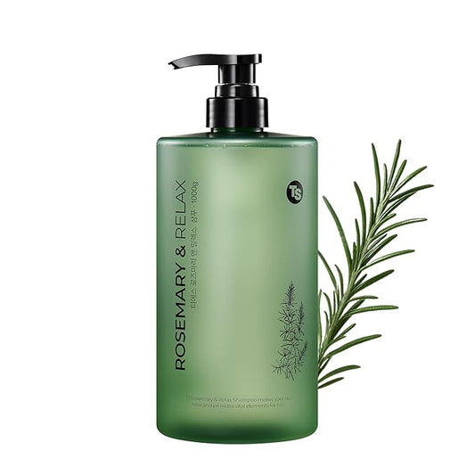 TS Rosemary & Relax Shampoo (1000g) Hydrating & Calming | Natural Ingredients | Sulfate-Free | Korean Shampoo