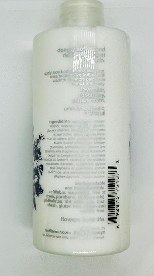 Red Flower French Lavender Softening Lotion – Deep Hydration & Skin Repair Body & Hand Lotion with Shea Butter & Olive Fruit Oil, Vegan, Sulfate-Free, 10 oz