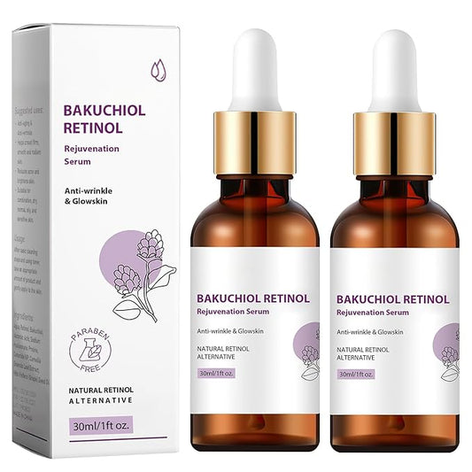Venature Bakuchiol Retinol Rejuvenation Serum,2024 Best Retinol Serum for Wrinkles Bakuchiol Retinol Face Serum Korean, Retinol Serum for Wrinkles, Reduce Wrinkles(2pcs)