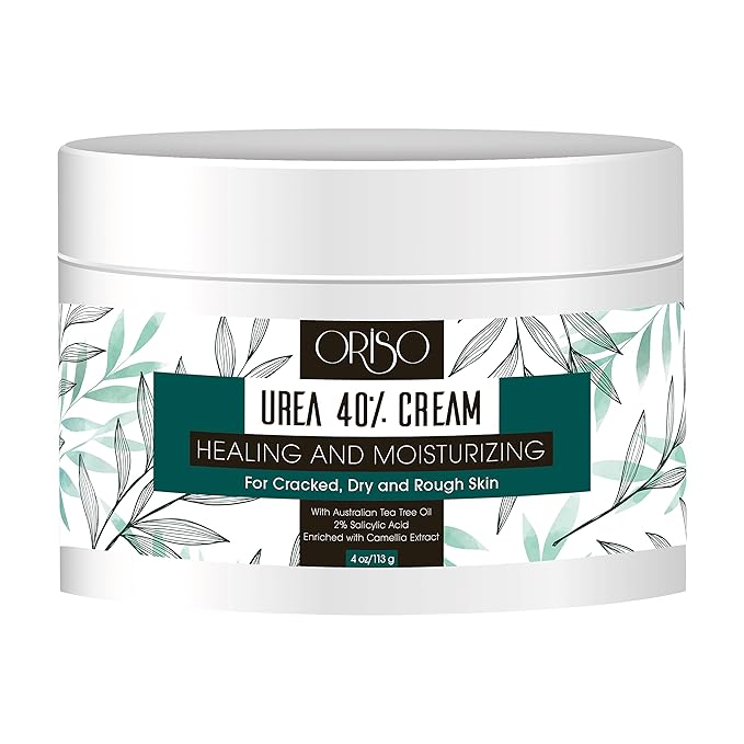 Urea Cream 40 Percent - Intensive Hydration for Dry and Cracked Heels, Feet, Hands, Elbows and Knees - Callus Remover for Women with Salicylic Acid - Helps Athletes Foot - Foot Odor - 4 oz
