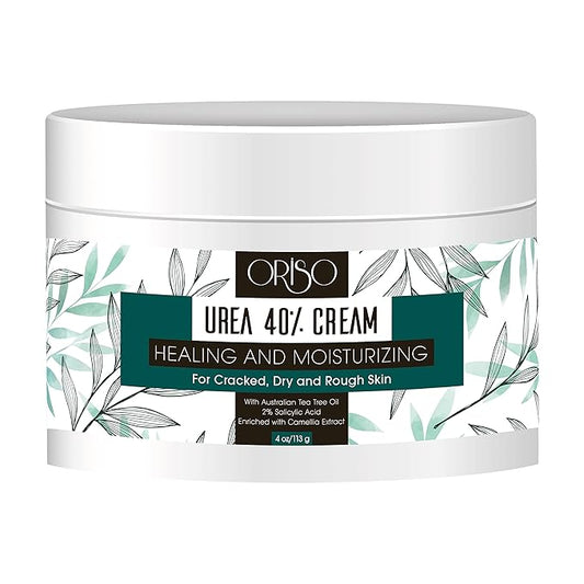 Urea Cream 40 Percent - Intensive Hydration for Dry and Cracked Heels, Feet, Hands, Elbows and Knees - Callus Remover for Women with Salicylic Acid - Helps Athletes Foot - Foot Odor - 4 oz