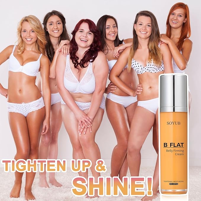 B Flat Belly Firming Cream - Body Cream Skin Tightening for Stomach Thighs & Butt, Firming and Moisturizing Body Tightening Cream