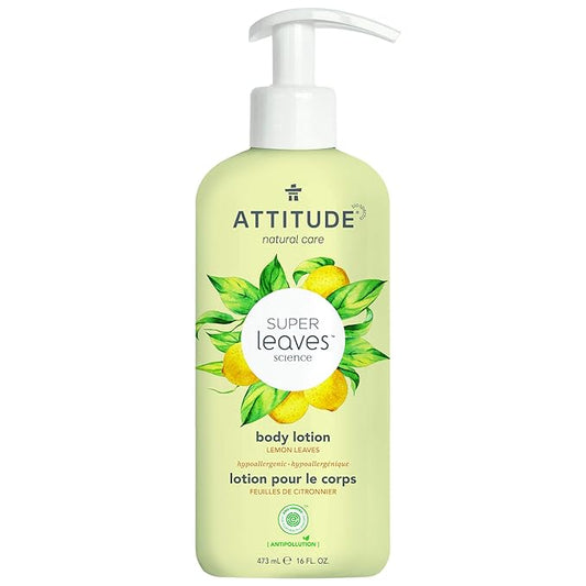 ATTITUDE Body Lotion, EWG Verified, Vegan & Cruelty-Free, Hydrating Moisturizer for Dry Skin, Non-Greasy Skin Care, Earl Grey & Fresh Cucumber Scent, 16 Fl Oz