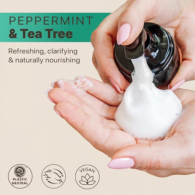 Foaming Face Wash Cleanser – Made in USA with Hydrating Natural & Organic Vegan Ingredients, Gentle Non-Toxic Daily Facial Wash for Sensitive, Oily & Blemish Prone Skin for Women, Men & Teens