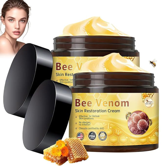 Bee Venom Skin Restoration Cream, Bee Venom Comprehensive Cream,Professional BeeVenom Skins Creams, Firming & Wrinkle-Reducing Creams,Natural Skin Moisturizer for All Skin Types(2PCS)