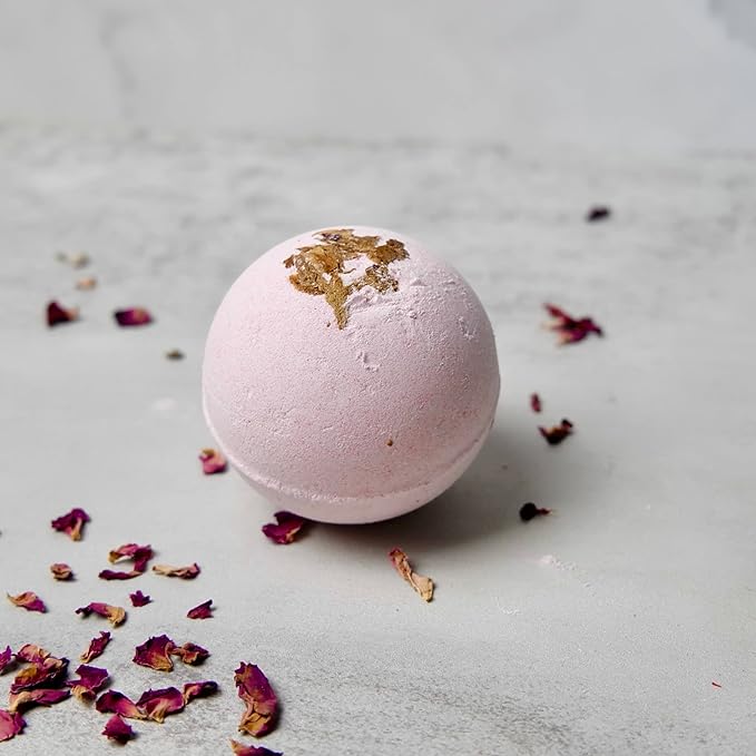 Natural Amor Rose Spa Gifts for Women,8pcs Self Care Box Including Soap Bar, Natural Clay Mask, Bath Butter for Mothers Day Gift