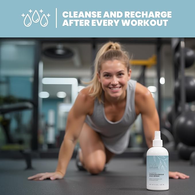 Hypochlorous Acid Spray for Face, Skin, and Body – HOCl Facial Mist Toner, Hydrating Cleanser for Acne, Eczema, Rosacea, Eyelids, Pets, Workout, Baby, Back, Redness, Sensitive Care Spray - 8 oz.