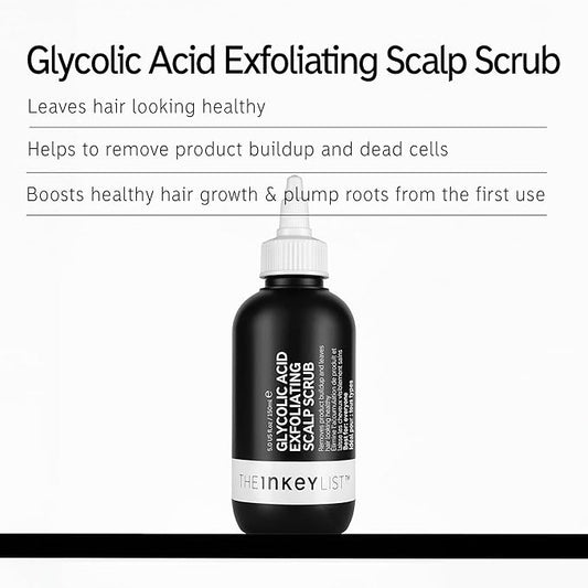 The INKEY List Glycolic Acid Exfoliating Scalp Scrub, Scalp Exfoliant Helps Remove Product Build Up and Boost Healthy Hair Growth for Healthy-Looking Hair, 5.07 fl oz