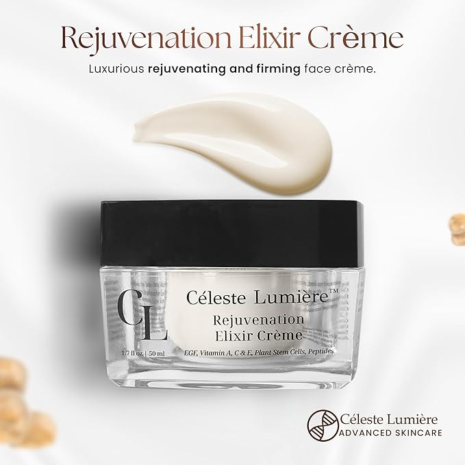 Rejuvenation Elixir - Luxurious Collagen Peptide Cream - Firming Face Cream with Bio-Sourced Peptides & Vitamins - Hydrating, Firming Rejuvenation Elixir Crème - 1.7 fl oz/50ml