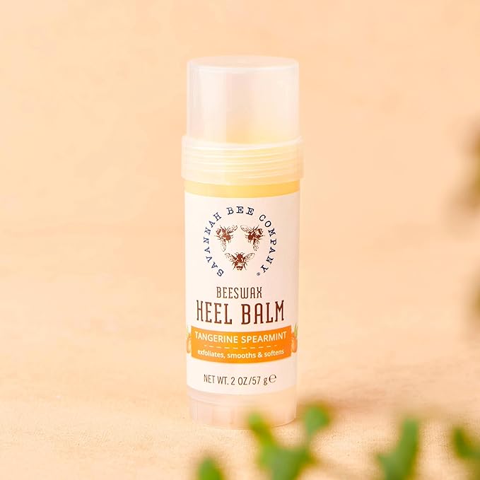 Savannah Bee Company Beeswax Heel Balm - Foot Balm for Cracked Heels with Tangerine Fragrance