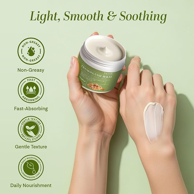 Dersie Frankincense Balm - 4 oz | Soothes Muscles & Joints, Supports Skin Renewal & Nourishment – All Natural Balm for Muscle, Joint & Foot Discomfort and Dry Skin, Infused with Frankincense Oil