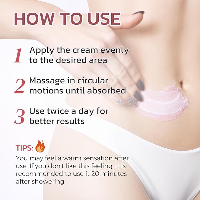 Cellulite Cream, Butt Firming and Lifting Cream - Reduce Cellulite Appearance | Reduce Loose & Stretch Mark Skin Tightening Cream for Body Booty, Legs & Belly Enhances Curves 3.72 fl.oz