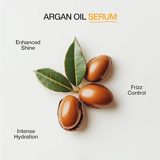 GK HAIR Global Keratin 100% Organic Argan Oil Anti Frizz Hair Serum Pack of 2 (3.4 Fl Oz/100ml) Styling Smoothing Strengthening Hydrating & Nourishing Heat Protection Shine For Frizzy Dry Damaged Hair