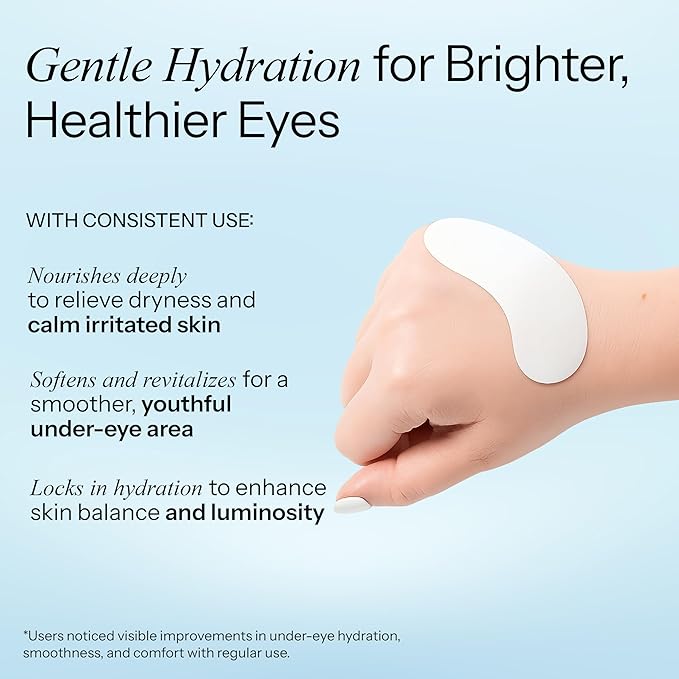 Under Eye Patches with Hyaluronic & Ceramide- Dermatologist Tested Korean Eye Gel Patches for Dark Circles & Puffiness -Illuminating & Wrinkle Reducing Formula for Brighter Eyes -15 Pairs