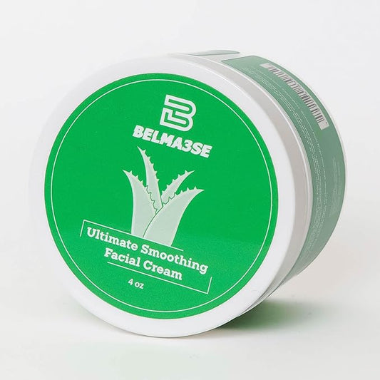Ultimate Smoothing Facial Cream – Hydrating Anti-Aging Moisturizer with Aloe Vera, Coconut Oil, Cucumber Extracts, Glycolic & Lactic Acid & Vitamin E – Nourishing & Exfoliating Face Cream