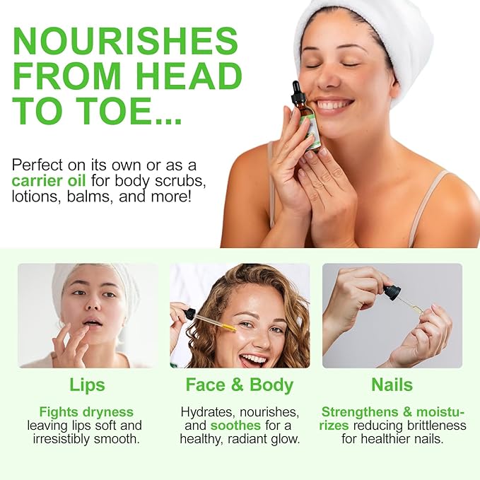 Neem Oil 2.02 fl.oz, Neem Oil for Skin and Hair, 100% Pure Natural Cold Pressed Unrefined Virgin for Hair Growth, Skin& Body Care, Nails, Nourishes the Hair, Natural Moisturizer, Reduces Fine Line