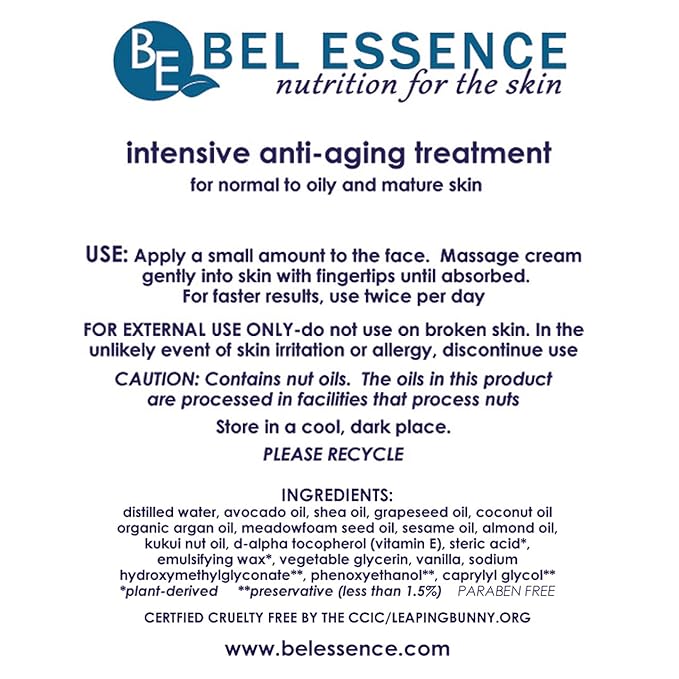Bel Essence Anti-Aging Face Moisturizer and Anti-Wrinkle Under Eye Cream - Natural Aging Skin Care Set for Normal to Dry Skin - Hydrating Face Cream to Firm Skin, Reduce Fine Lines -1.5 Oz/.5 Oz