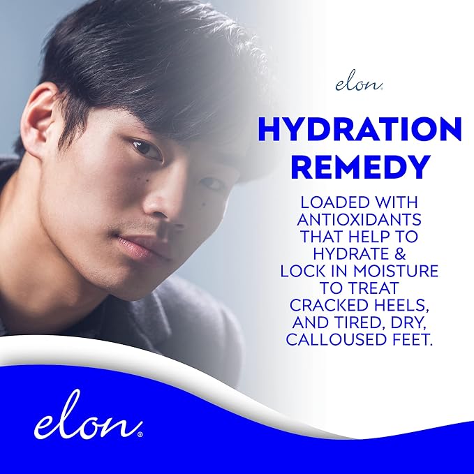 Elon Herbal Foot Cream (5 oz.) – Hydrating Foot Healing Cream w/Vitamin E & Green Tea Extract – Moisturizing & Instant Relief – For Dry Cracked Feet