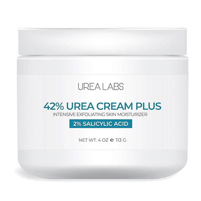 | 42% Urea Cream + 2% Salicylic Acid – Maximum Strength Foot & Skin Repair | Deep Exfoliation & Hydration for Cracked Heels, Dry Feet, Rough Skin & Callus Removal (4 Oz)