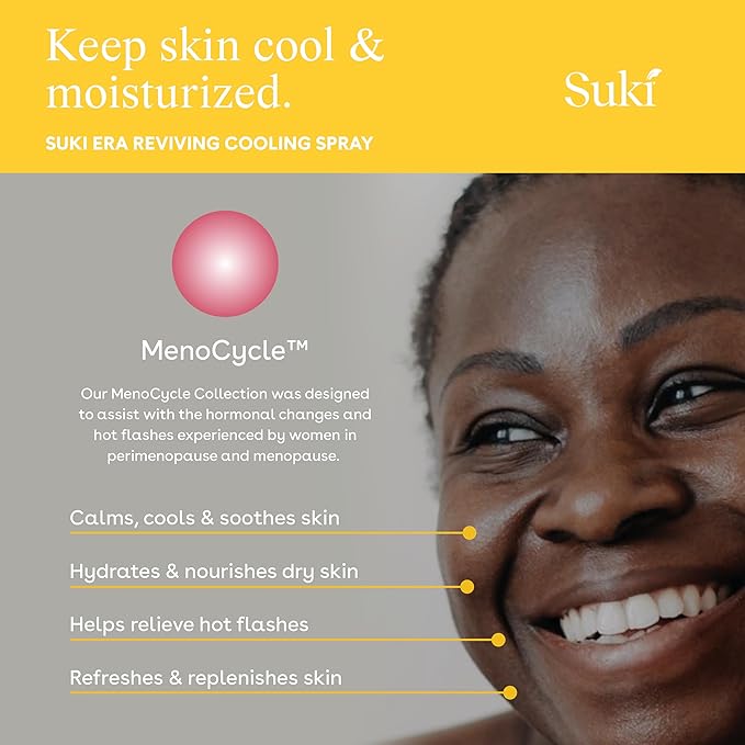 Suki Era Reviving Cooling Spray, Helps Relieve Hot Flashes, Calms, Cools, Hydrates, And Refreshes Skin During Perimenopause and Menopause, 4 Fl Oz
