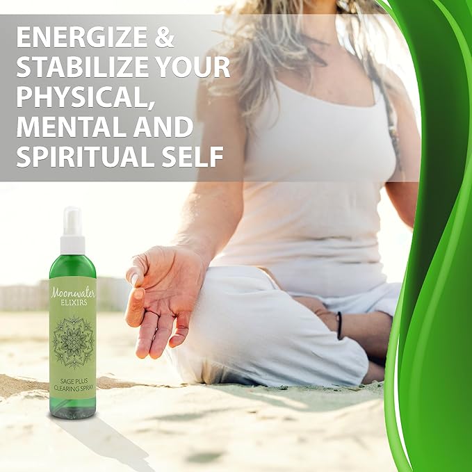 Smudge Spray Gift Set - White Sage Smudge Spray + Sage & Lavender Smudging. Spiritual Cleansing & Aura Protection. Lavender Smudging Duo.
