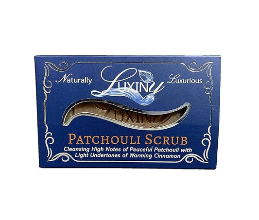 Natural Soap Bar, Luxiny Patchouli Scrub Handmade Body Soap and Bath Soap Bar is a Palm Oil Free Moisturizing Vegan Castile Soap with Essential Oil for All Skin Types Including Sensitive Skin (Single)